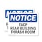 Signmission FACP In Rear Building Trash Room, 14 in W x Rectangle, Plastic OS-2PACK-NS-P-1014-L-12407 - alternate 1